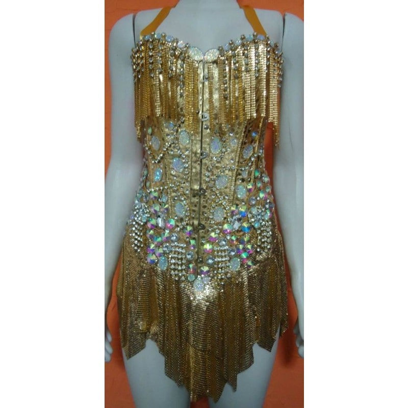 Passista de Ouro Samba no Pé Fringes Dress Corset freeshipping -  BrazilCarnivalShop