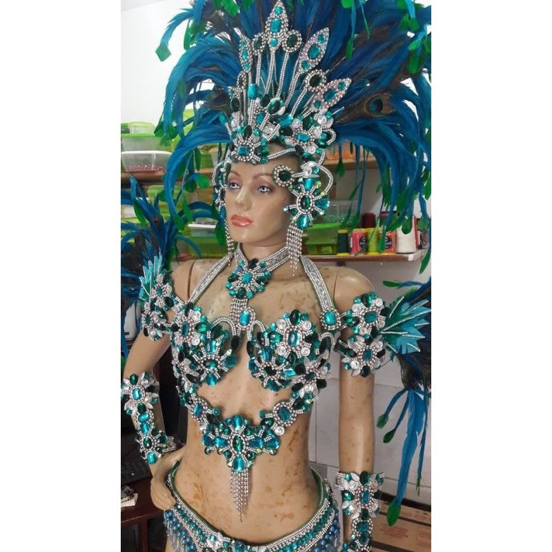 Turquoise Gem Luxury 10 Piece Samba Costume