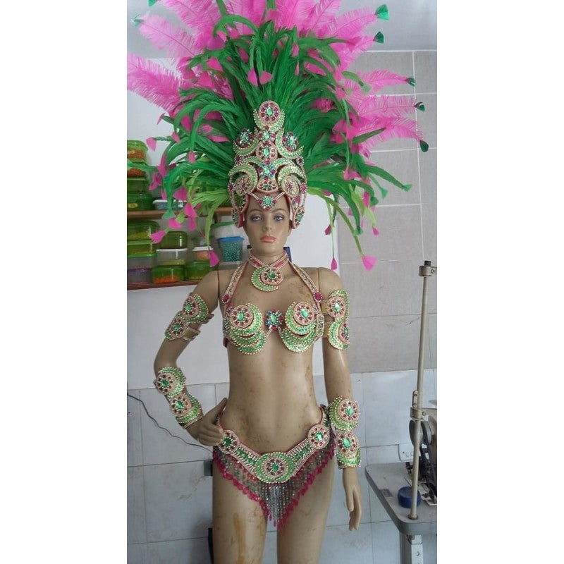 BRAZILIAN PINK#1 SHOW GIRL carnival SAMBA COSTUME bikini/CUSTOM MADE