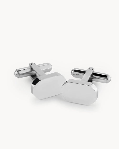 ENGRAVABLE Silver and Gold Cufflinks 33810112181