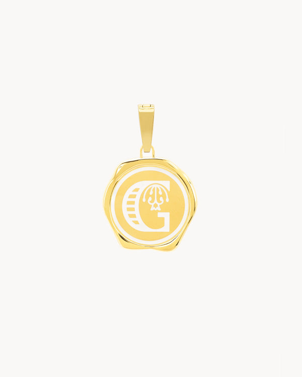 G Siġill Initial Pendant, Gold