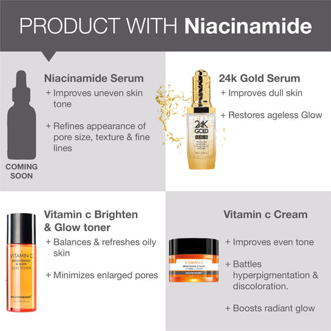 Neutriherbs products with niacinamide