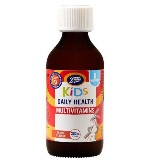 Boots Kids Daily Health Multivitamins Orange Flavour Syrup - 200ml