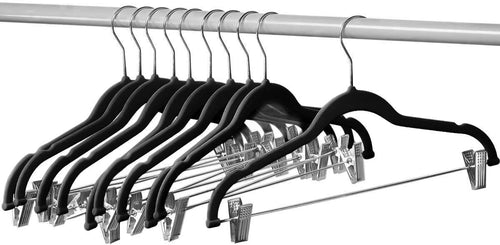 Home-it 12 PACK baby hangers with clips GRAY baby Clothes Hangers Velv –  homeitusa