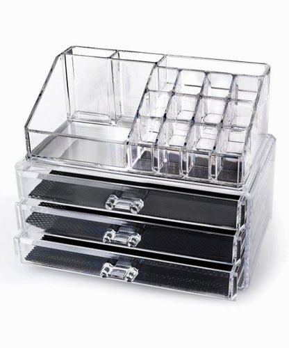 Hooks & Rails Ecoco Makeup Storage Organizer Box Cosmetics Display Rack  With Drawer Jewelry Container Desktop2827