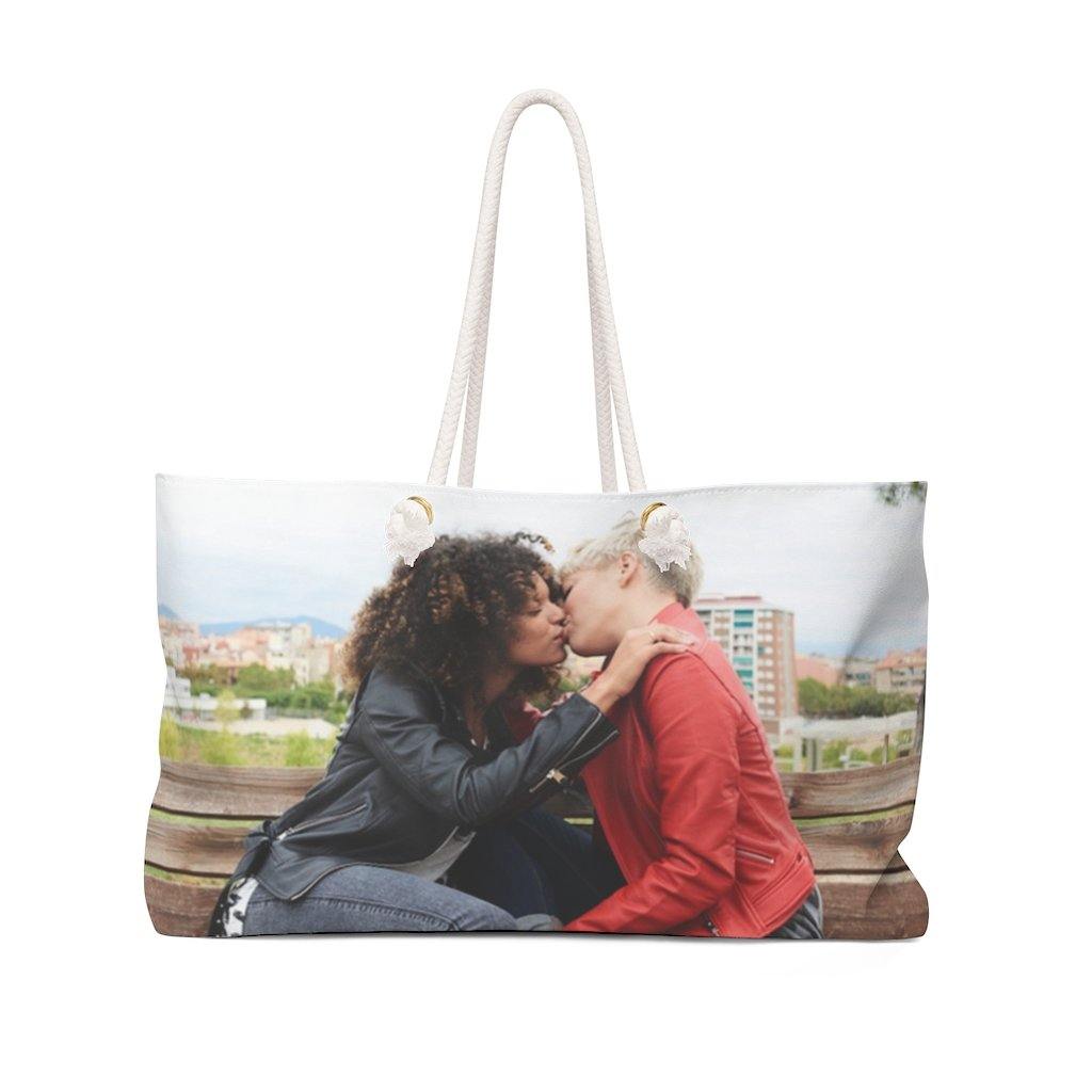 Female Couple Kissing - Weekender Bag - TranceDiva