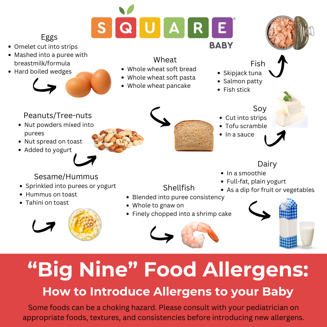 How to introduce allergens to baby - square baby - baby food delivered