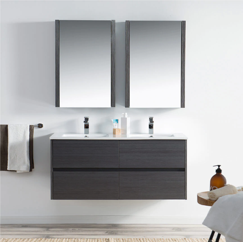 Blossom Valencia 48” Double Vanity With Ceramic Sink In Silver Grey