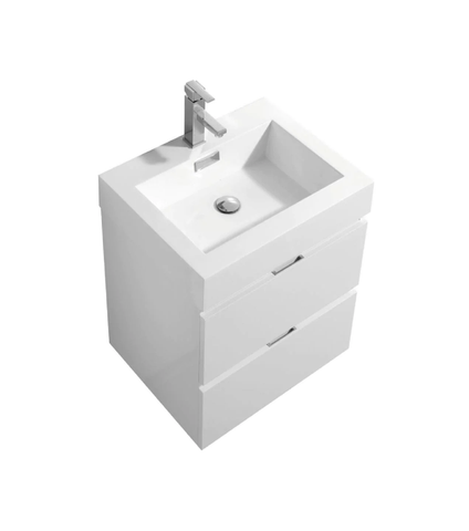 Kubebath Bliss 24 Inches Wall Mount Modern Bathroom Vanity