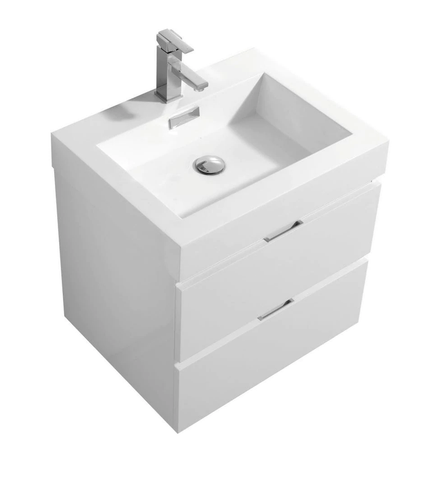 Kubebath Bliss 24" Wall Mount Modern Bathroom Vanity