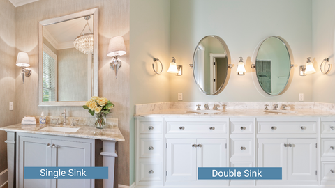 Single and double sink vanities