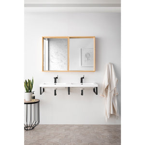 18 White Modern Corner Bathroom Vanity with Medicine Cabinet
