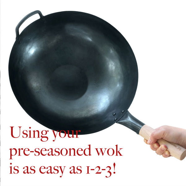 Mammafong Pre-seasoned Blue Carbon Steel Woks - everything you need to –  mammafong