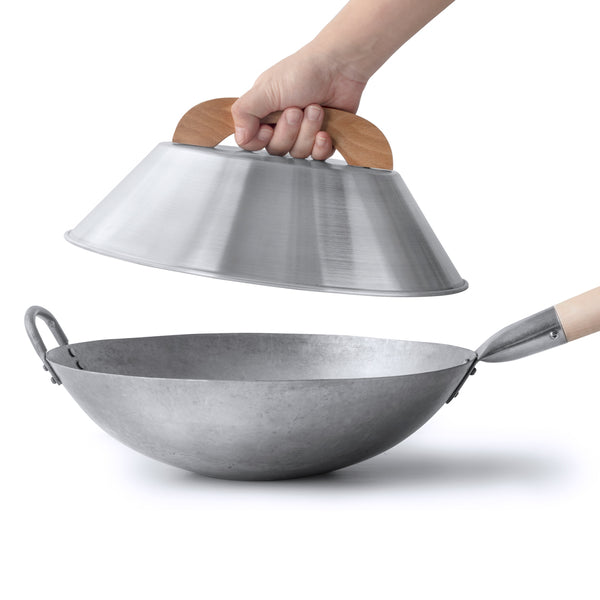 Town 34920 20.25 Aluminum Wok Cover with Riveted Handle