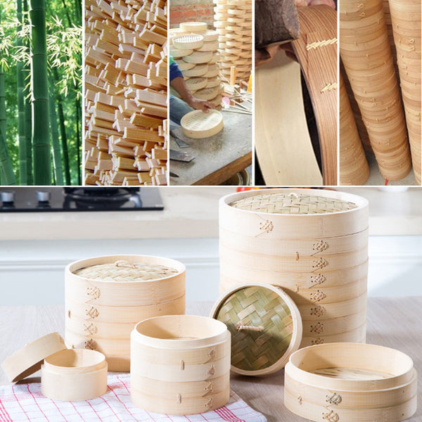 Bamboo Steamers - Round - Natural - 3.2 - 100 Count Box
