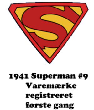 1941 Das Superman-Logo wurde zum ersten Mal als Warenzeichen eingetragen