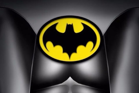 Batman 1989 Michael Keaton gult logo