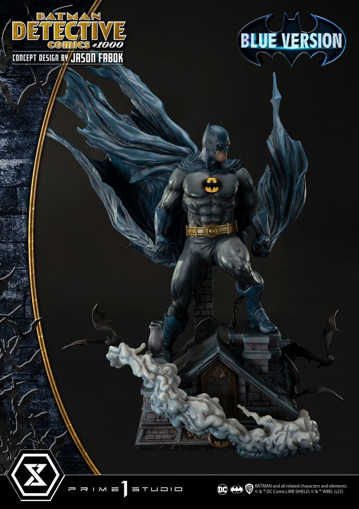 DC Comics Statue Batman Detective Comics #1000 Konzeptdesign von Jason Fabok Blaue Version 105 cm
