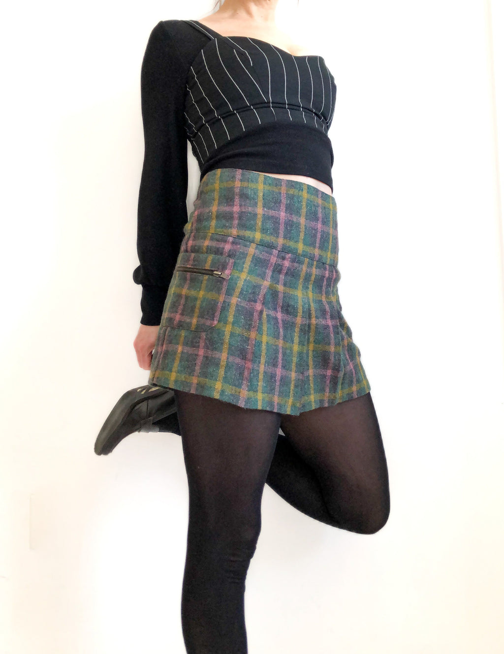 Vintage 3 Color Plaid Y2K Long Skirt – painevida