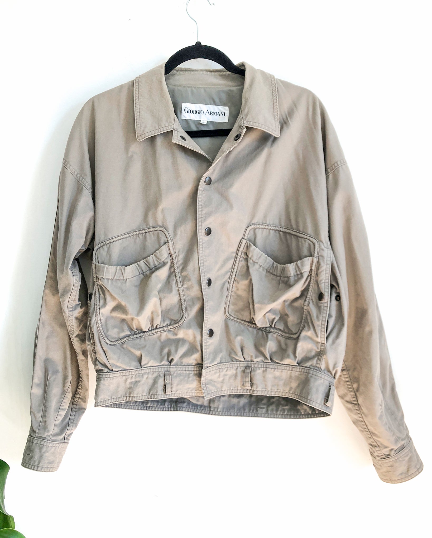 Vintage 80s Armani Brown Sports Jacket, 1980s Giorgio Armani Cotton Ja –  Covet Vintage
