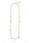 Long Coin Pearl Necklace