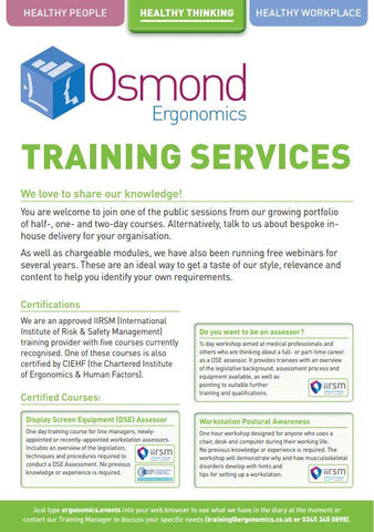 Training Services Leaflet