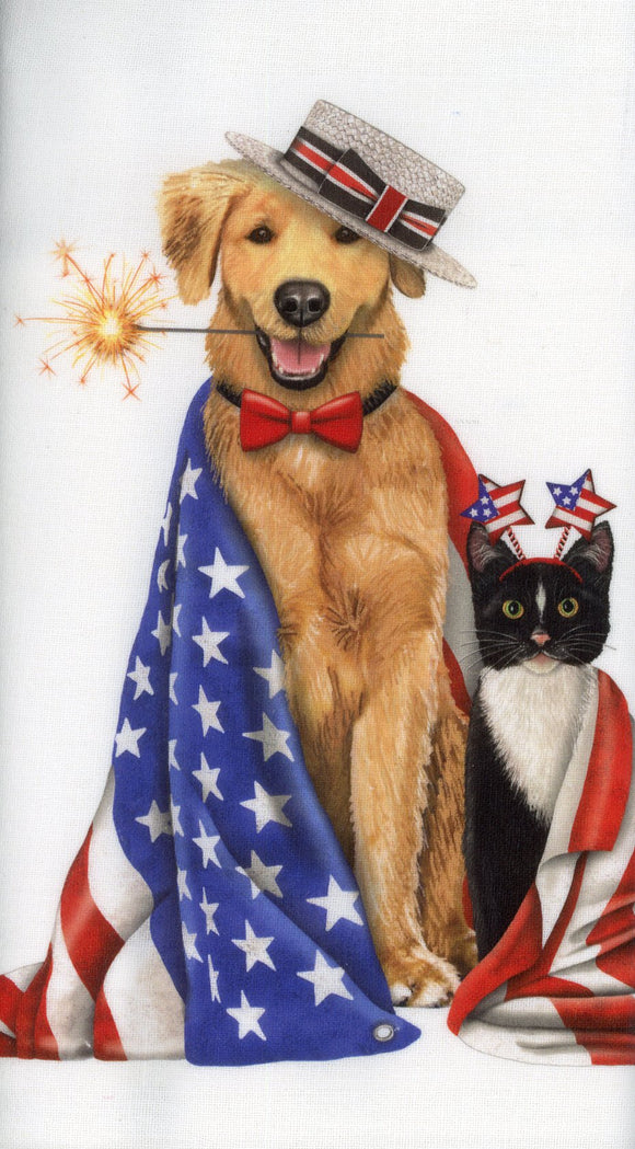 patriotic cat and dog