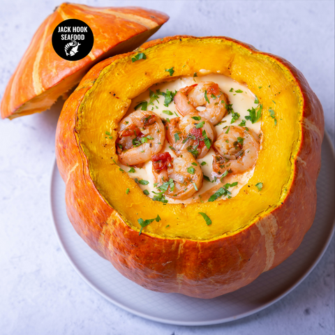 Prawn Stuffed Pumpkin