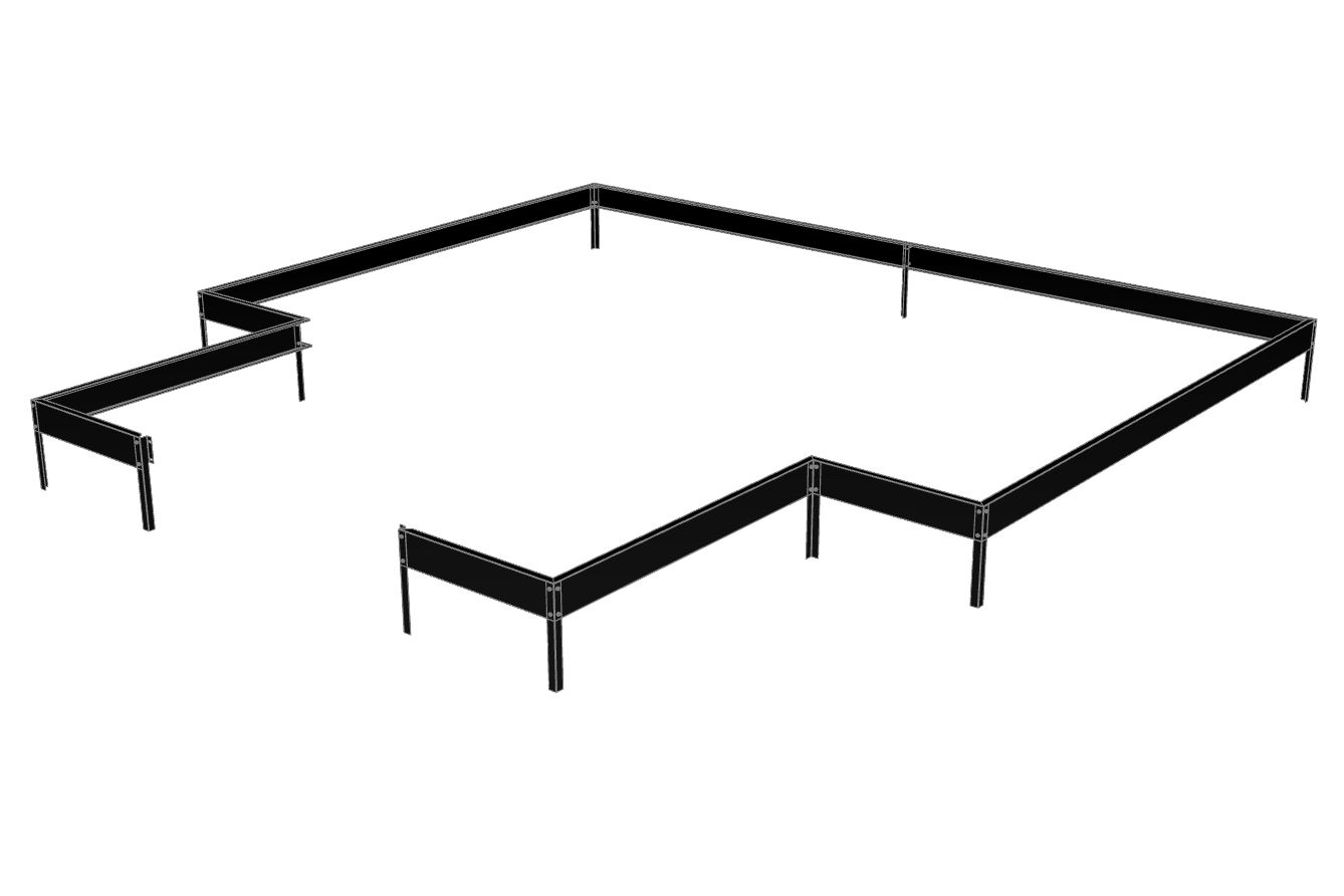 Tekening Royal Well Garden Room 129 zwart gecoat