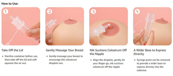 How to use Haakaa Silicone Colostrum Collector Set