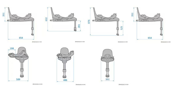 Maxi-Cosi FamilyFix 360 Pro Base Dimensions