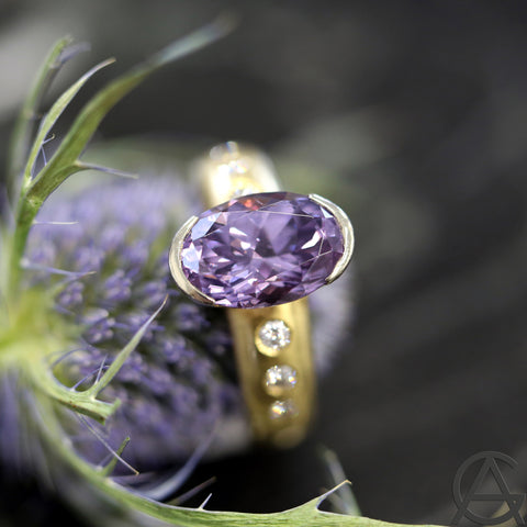 Goldart Purple Spinel Ring