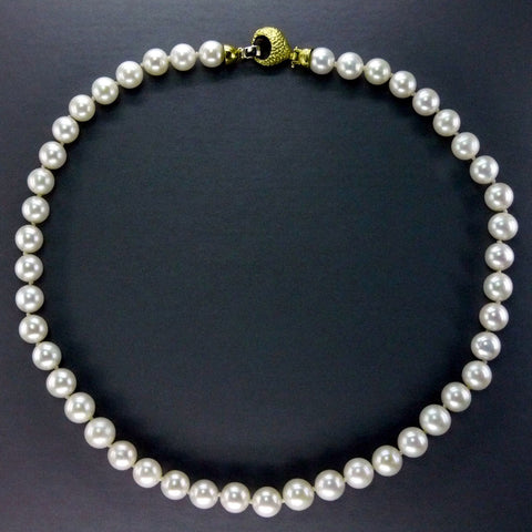 Natural White Pearl Necklace – Goldart Jewellery Studio