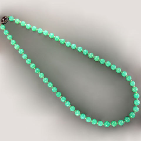 chrysoprase bead necklace