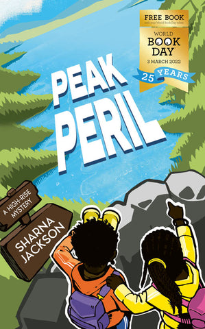 Peak Peril by Sharna Jackson. World Book Day 2022. Book cover.