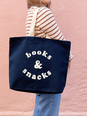 Books & snacks tote bag from Alphabet Bags