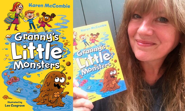 Granny's Little Monsters by Karen McCombie. Book cover and author photograph.