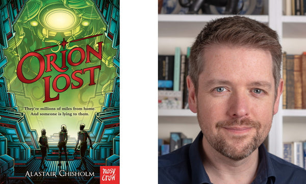 Orion Lost by Alastair Chisholm. Book cover and author photograph.