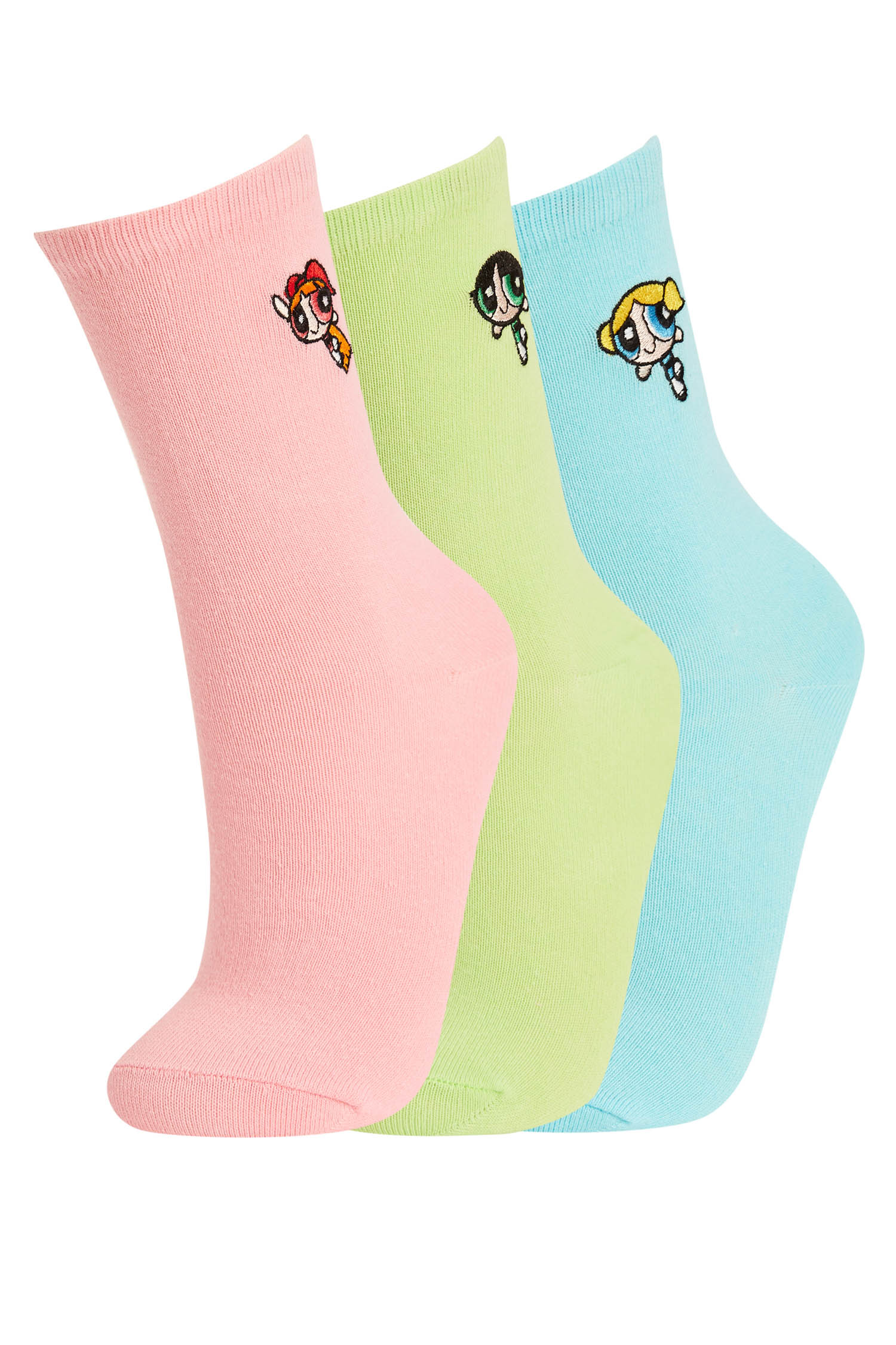 3er Pack PowerPuff Girls lange Socken - Gemischte Farbe