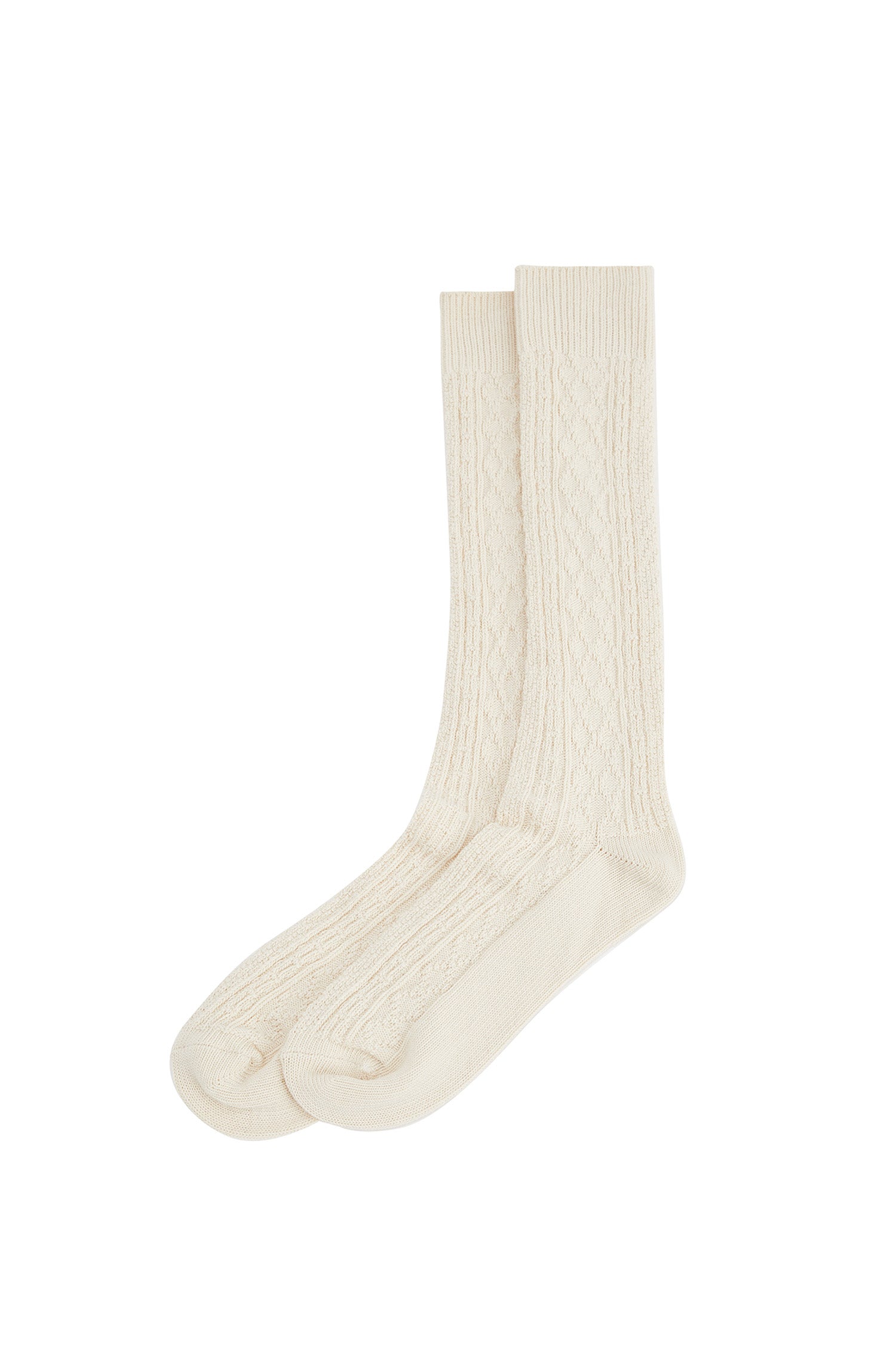 Basic Lange Socken - Ecru