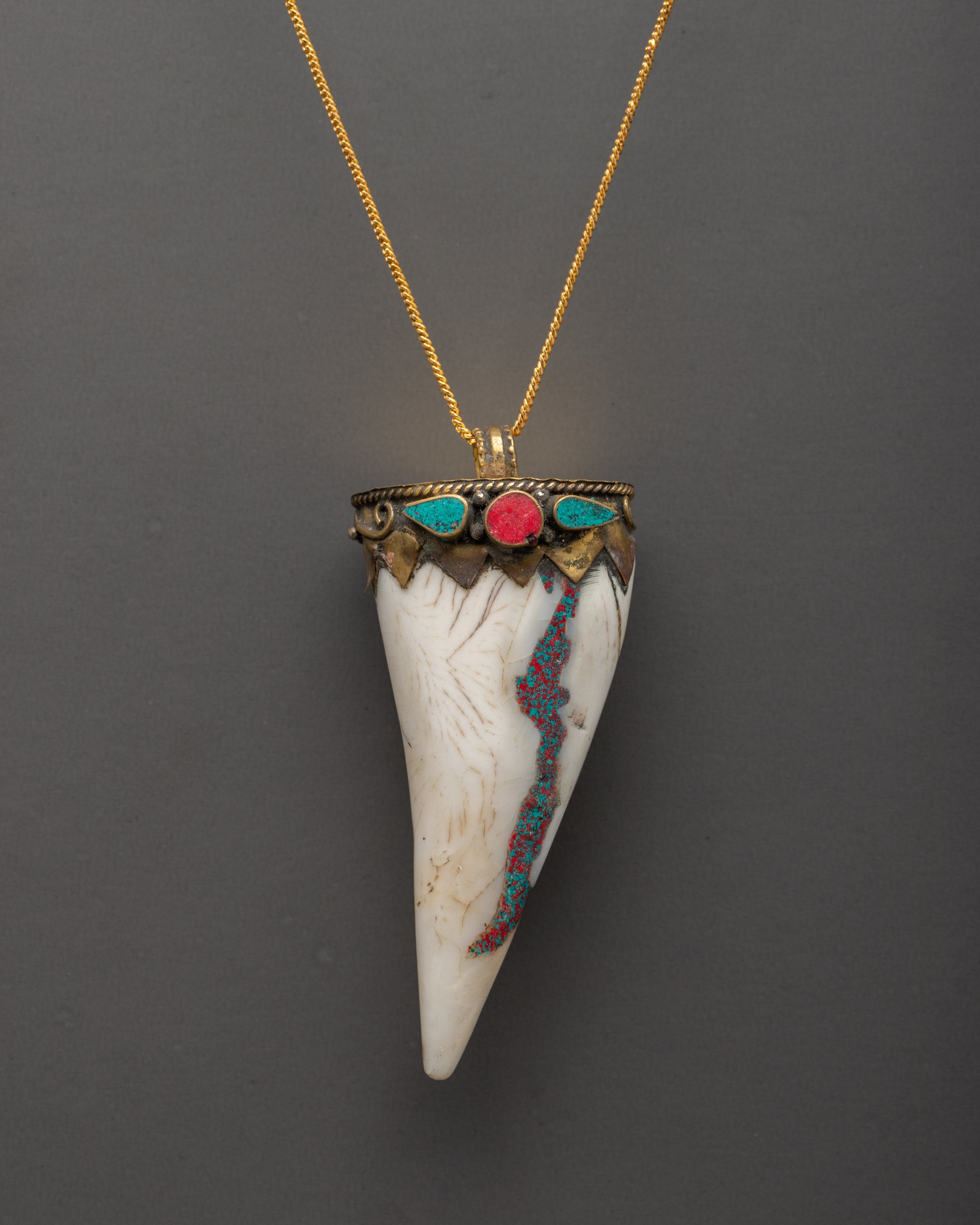 Handcrafted Conch Shell Locket | Silver Plated with Turquoise and Coral Inlays