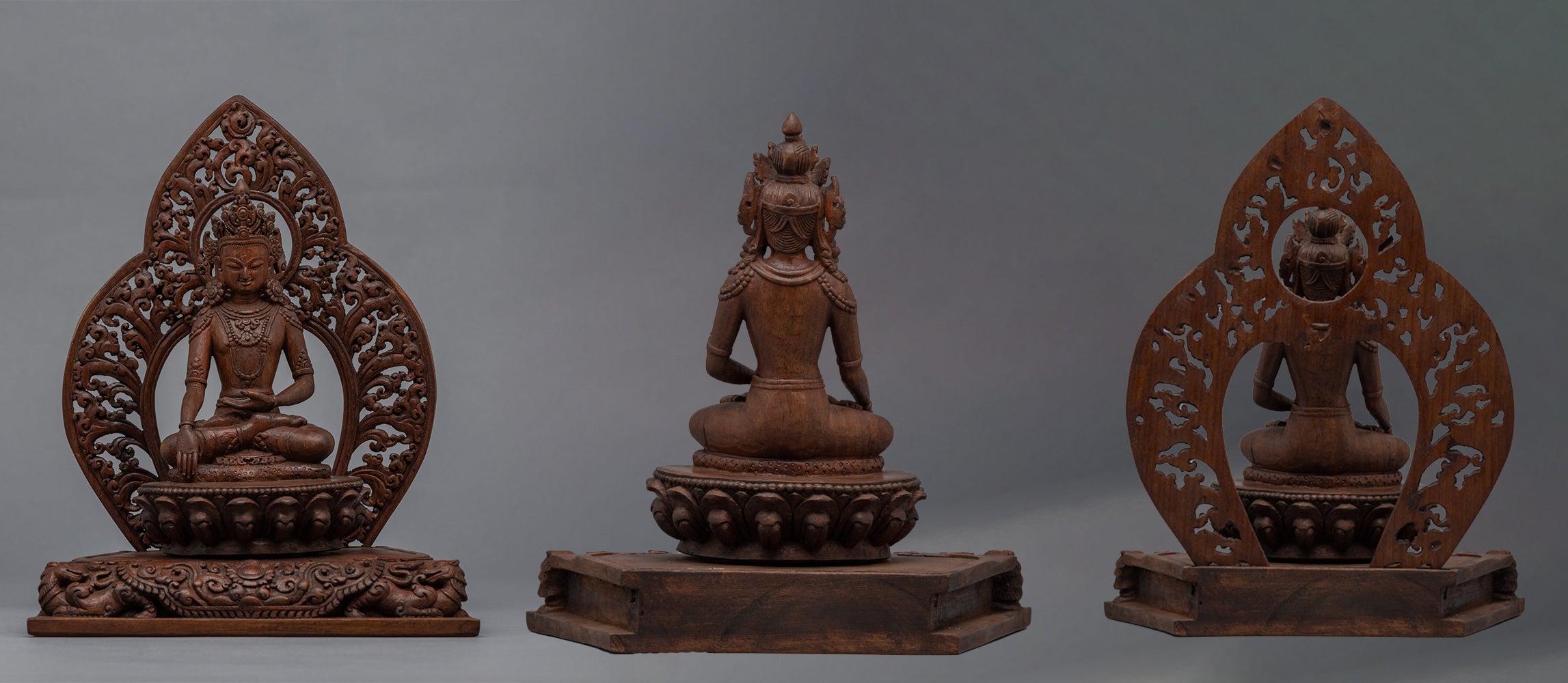 shakyamuni buddha wooden thangka
