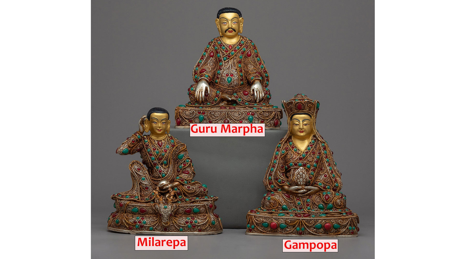 guru marpa, milarepa, gampopa