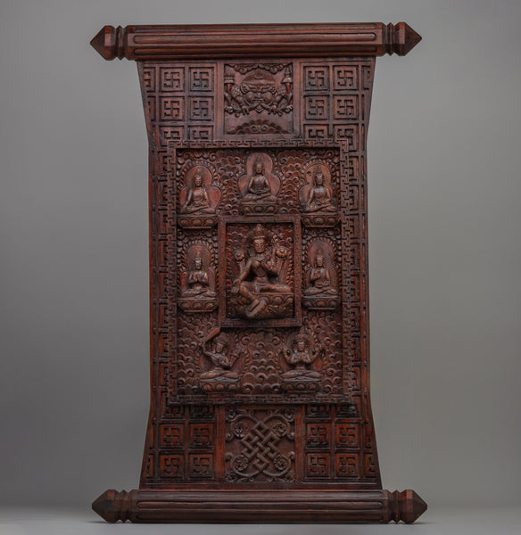 tibetan wooden thangka