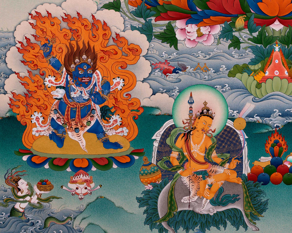 Guru Padmasambhava Manifestation Thangka | Tibetan Thangka Canvas Prin