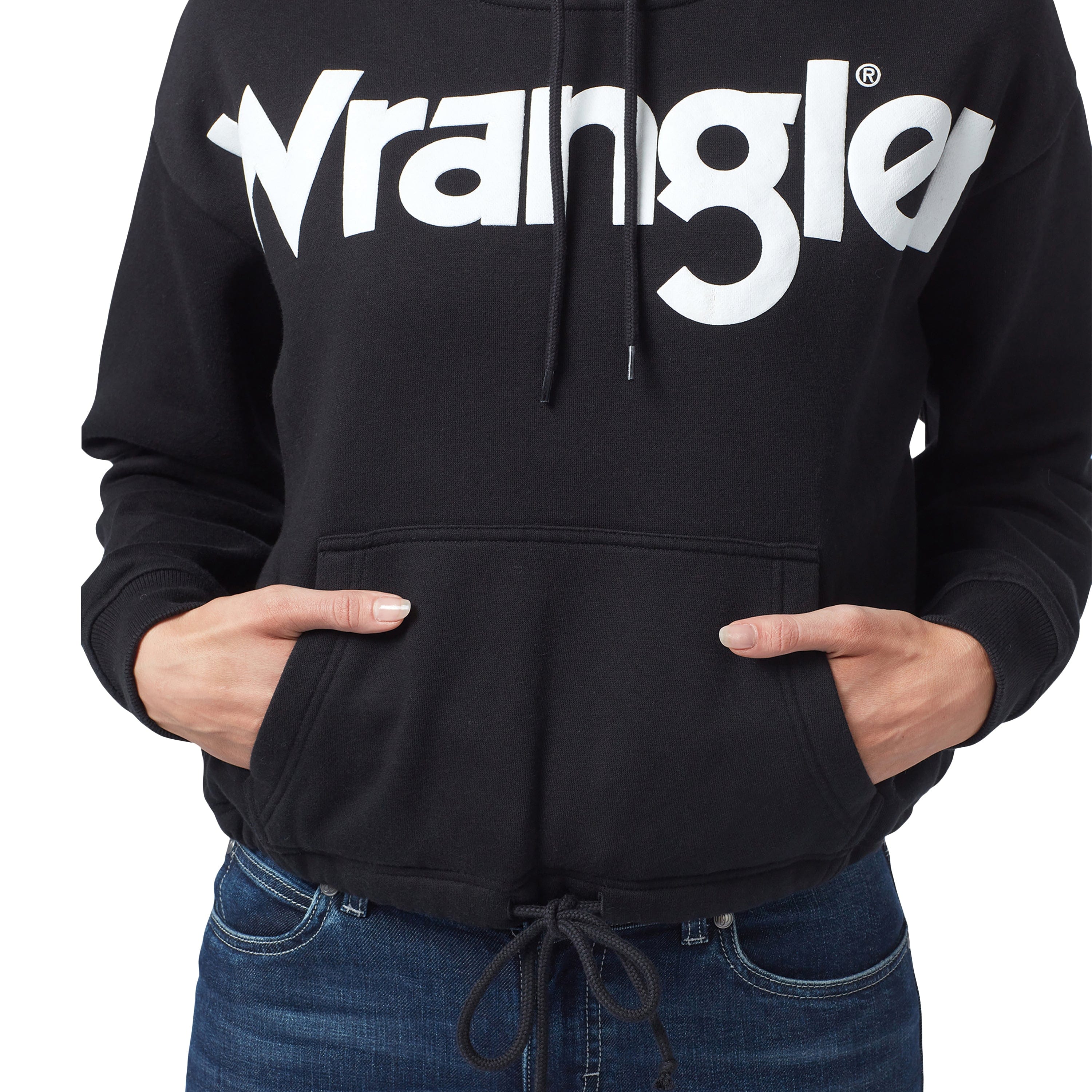 Women's Wrangler Retro Bold Logo Cropped Hoodie 112322119 - Russell's  Western Wear, Inc.