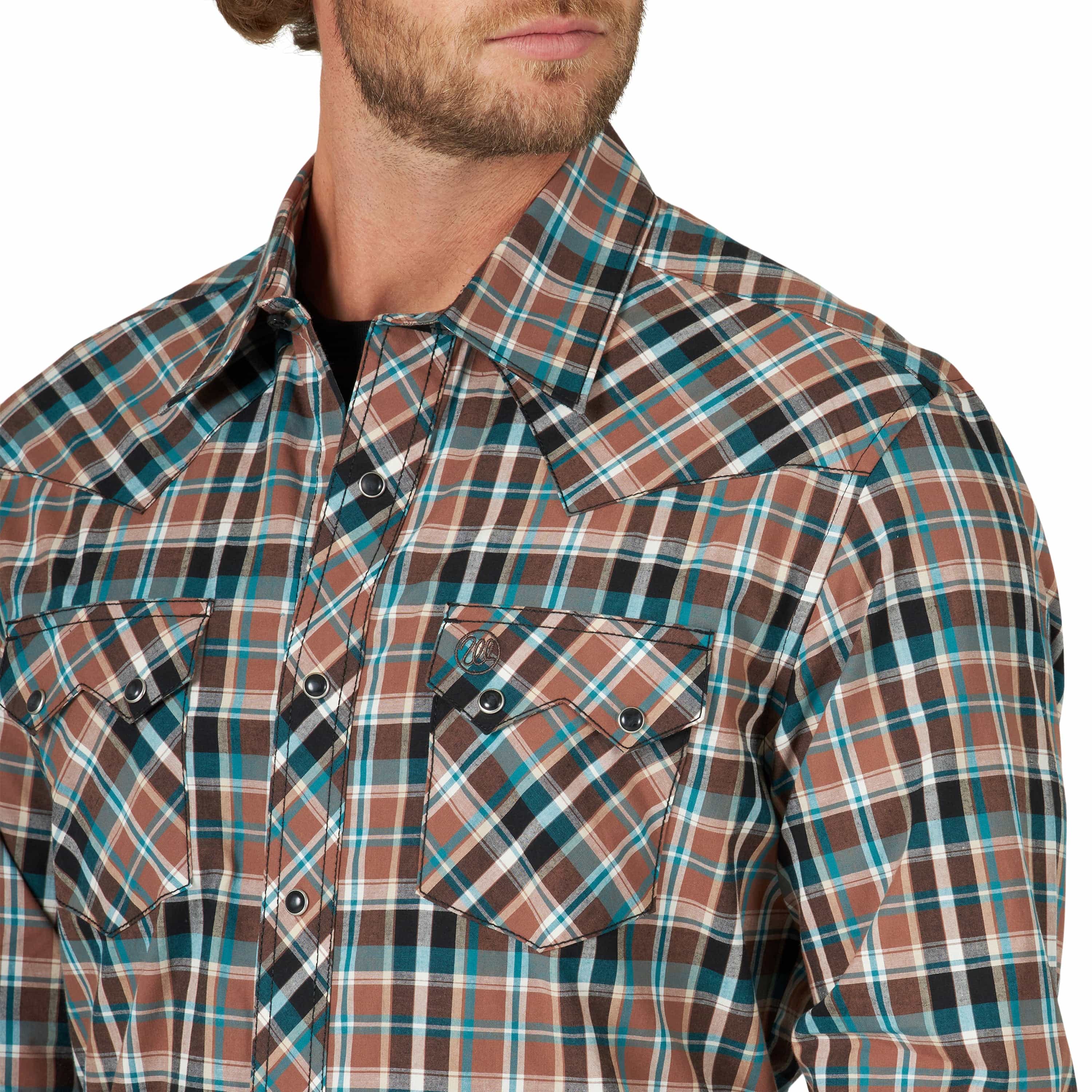 Wrangler Men's Retro Terra Long Sleeve Sawtooth Snap Pocket Western Sh -  Russell's Western Wear, Inc.