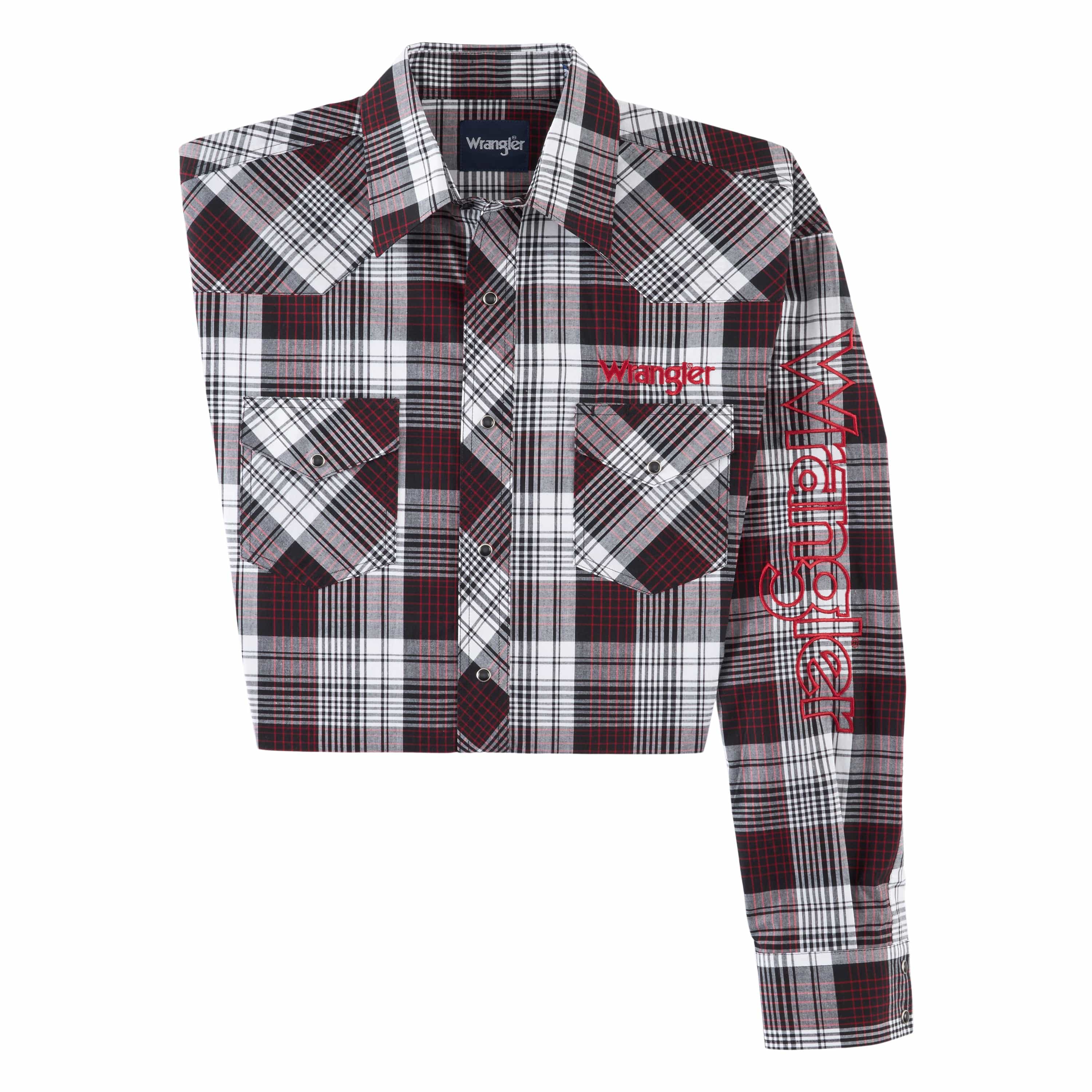 Wrangler Men's Logo Black Long Sleeve Western Snap Plaid Shirt 1123185 -  Russell's Western Wear, Inc.