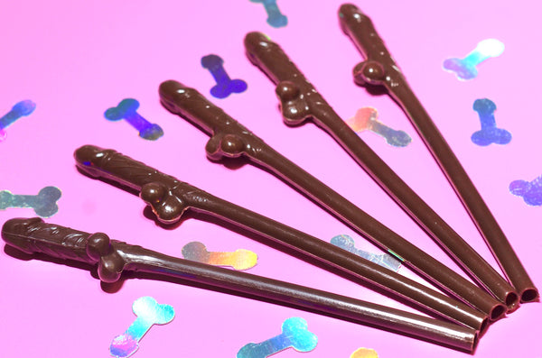 Lollipop Penis Straws Reusable 3 pack (DISCONTINUED) - Litin's Party Value