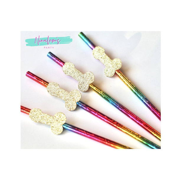 Bachelorette Party Glitter Penis Straws, set of 10 – Earle's Folly